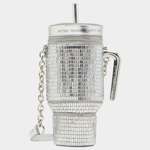 BETSEY JOHNSON Tumbler PURSE -silver rhinestones- ADORABLE! NWT Retail $138